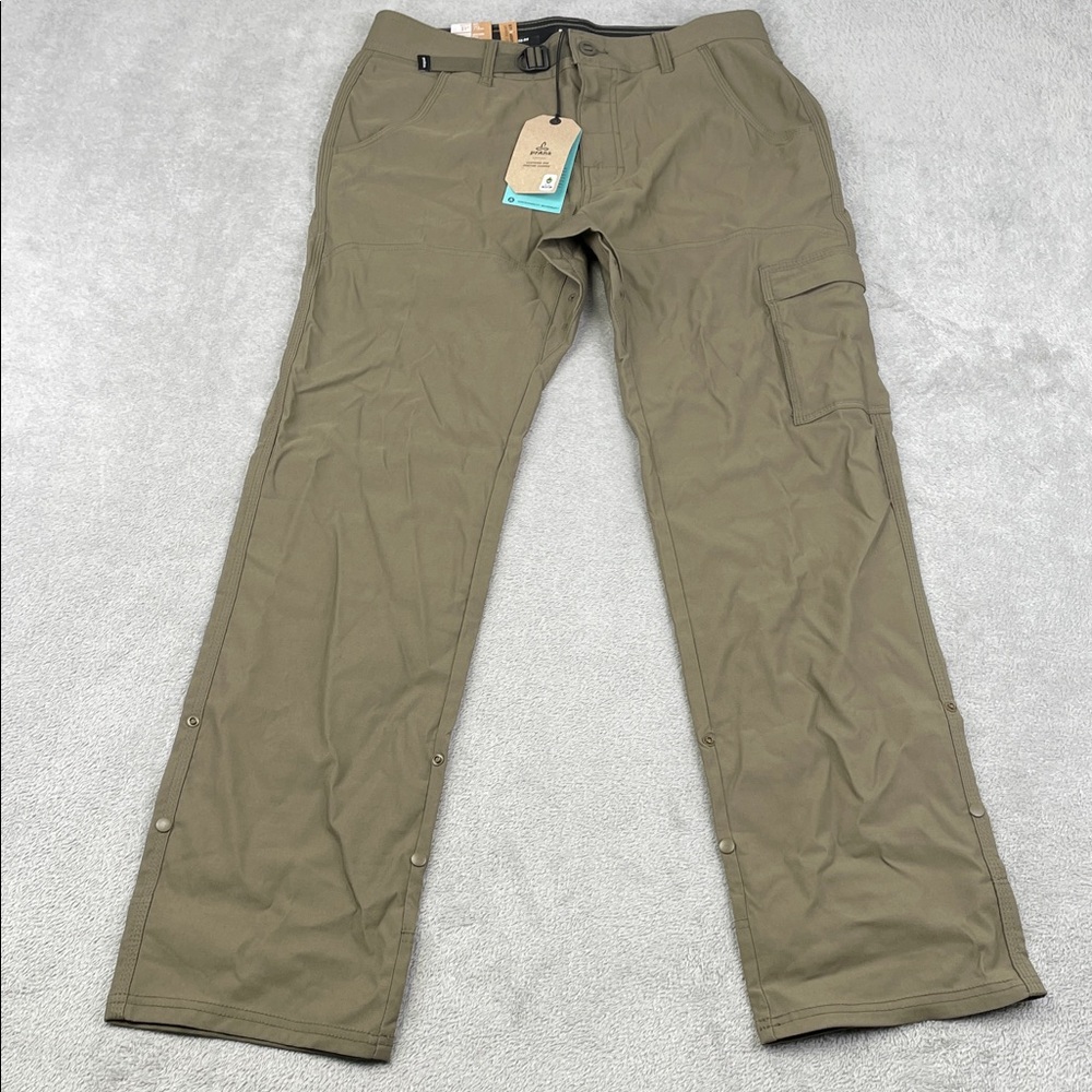 NEW Prana 31/32 Stretch Zion II Men's Slate Green Cargo Hiking Straight Leg Pant